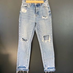 • pacsun ripped mom jeans